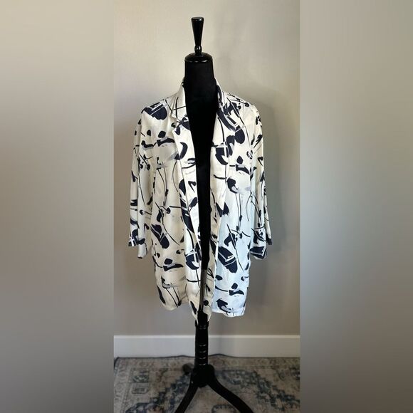 Other - Basile Made In Italy Women's Cut 100% Silk Open Front Kimono Style Cardigan O/S